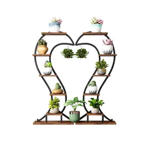 Yq Forever Woonkamer Meubels Plant Stand Moderne Houten Multi Layer Bloem Rack Plank