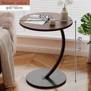 Adenuo Table Basse Ronde Moderne en Bois et Métal, Diamètre 40cm, Hauteur 60cm, Durable et Écologique pour Salon - Product Image 2