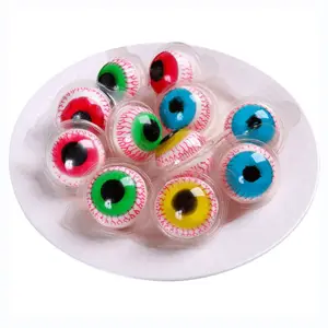 Vente en gros de bonbons OEM ODM personnalisés 10g/12.5g/18g bonbons gommeux globes oculaires sucrés fourrés à la confiture aigre