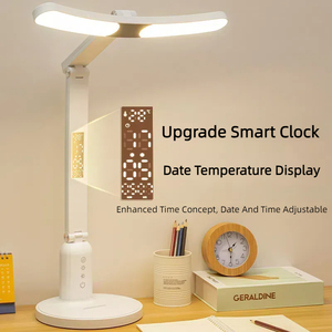 New Modern Luxury Multifunctional Dimmable Reading Usb Cordless Rechargeable Led <b>Table</b> with Clock Date Display High CRI 98 - Product Image 6