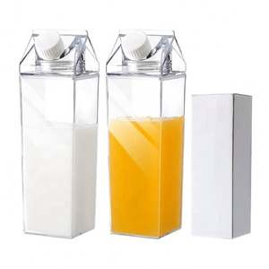 Vente en gros de gourdes réutilisables en plastique transparent coloré sans BPA, 500 ml, 750 ml, 1000 ml, en acrylique, pour boire directement, anti-fuite, compatibles lave-vaisselle - Product Image 2