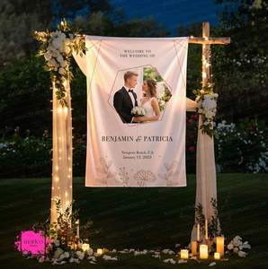 Vinyl Wedding <b>Banner</b> Custom Design & Color Portable Waterproof Lightweight Flexible Bendable Smooth Surface Printable - Product Image 3