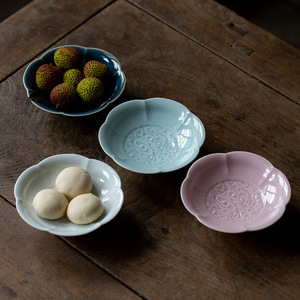 Japanese Style <b>Ceramic</b> Fruit <b>Plate</b> Flower Shape Porcelain Home Tea Snack Dish Party Occasion - Product Image 2