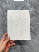Pierre flexible Technologie d'impression 3d Ciment MCM Panneau de béton artificiel Travertin Pierre flexible Feuille de placage