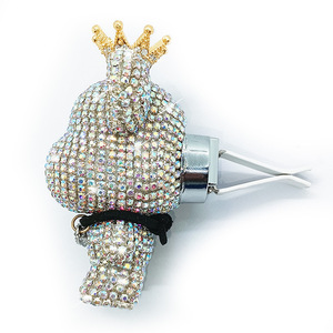 Diamond lucu beruang padat parfum mobil parfum klip penyegar udara untuk Aroma ventilasi penempatan - Product Image 3