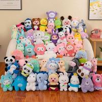 Vente en gros de jouets en peluche pour machine à griffes de 8 pouces (25 cm), doublure en maille, peluche super douce, animal en peluche personnalisé