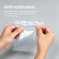 Sac à fermeture éclair en PE transparent écologique, imprimé sur mesure, auto-scellant, pour fruits secs, noix, sushis, aliments pour animaux, gelée, sachet