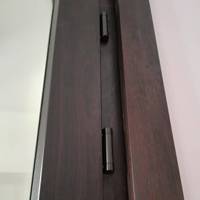 Puerta Delantera Arqueada Minimalista de Madera y Aluminio Vintage, Ventanas Blancas Delgadas Impermeables para Dormitorio, Pasillo, Exterior, Baño