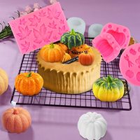 Citrouille automne feuille d'érable Silicone moule Mini citrouille épouvantail chocolat Halloween Thanksgiving Fondant 3D citrouille Silicone moules
