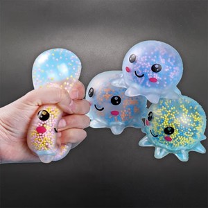 Yiwu JO Wholesale <b>LED</b> Flashing Octopus Stress <b>Balls</b> Soft Sensory Squeeze Squishy Fidget Toys for Kids and Adults Stress Relief - Product Image 1