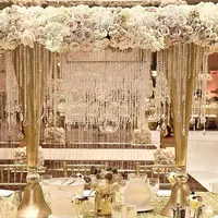 Centre de Table haut de gamme, support pour décoration de mariage, en acrylique, élégant, motif floral, sunyu241