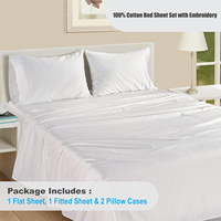 100% draps en coton égyptien Queen Size 1000 fils au nombre de draps blancs draps de lit en coton à longues fibres