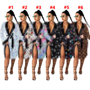 Vêtements de maison de luxe avec logo personnalisé, pyjama en satin à manches <span class=keywords><strong>longues</strong></span>, vêtements de détente, pyjama en soie une pièce, robes de chambre en soie, <span class=keywords><strong>housse</strong></span> de chaise - Product Image 6
