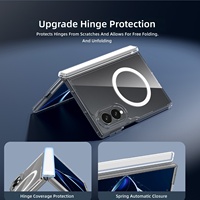 Coque magnétique transparente 2-en-1 antichoc avec pare-chocs latéral pour Samsung Z Fold 8, compatible avec le téléphone pliable Z Flip 8