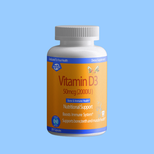 Capsules de Vitamine D3 Haute Puissance 2000 UI pour des Os et des Dents Forts – Soutien OEM, Marque Privée, Logo Personnalisé - Product Image 1