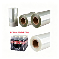 Film rétractable en plastique HDPE à prix d'usine, sac anti-humidité, emballage pour l'eau, film rétractable PE pour bouteilles et canettes