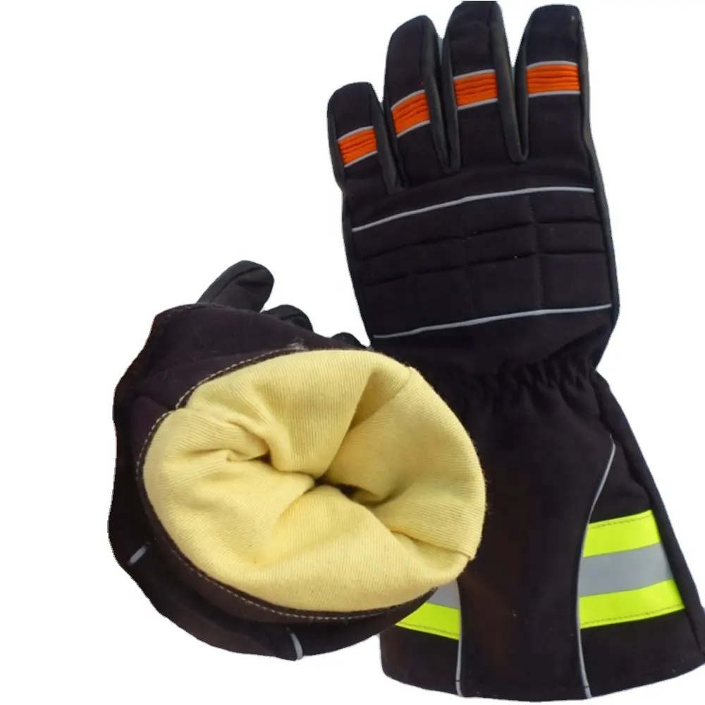 Hoge Kwaliteit Nieuwe Stijl Echt Brandwerende Lederen Brandbestrijding Handschoenen Usa 2022