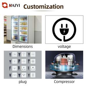 Réfrigérateur commercial vertical avec vitrine, congélateur 3 portes, réfrigérateur-congélateur vertical pour supermarché, <span class=keywords><strong>porte</strong></span> en verre pour crème glacée - Product Image 4