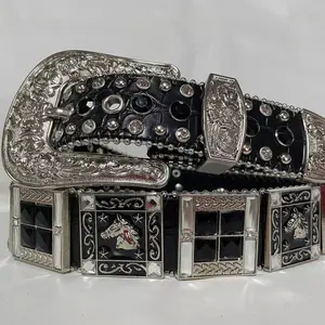Cinturón occidental personalizado para hombre, diseño de cinturón
