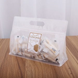 Sacs en papier kraft jetables personnalisés imprimés givrés avec fermeture éclair, résistants à la graisse, pour boulangerie - Sucre et nouilles - Product Image 6