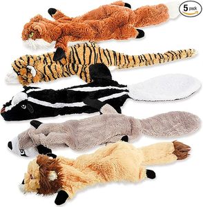 5 Pezzi Giocattoli da Masticare per Cani in Peluche, Durevoli, per la Dentizione dei Cuccioli, Interattivi, con Stampa Animale Carina, Regalo - Product Image 1
