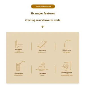 <span class=keywords><strong>Acquario</strong></span> <span class=keywords><strong>da</strong></span> Scrivania in PP Direttamente dalla Fabbrica, Vasca per Tartarughe e Pesci Rossi, Creativo Piccolo <span class=keywords><strong>Acquario</strong></span> Ecologico - Product Image 4