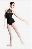 Vente en gros adulte robe de ballet dentelle ballet une pièce robe d'entraînement sans manches col droit professeur danse corps costume sexy justaucorps