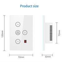 Nuevo Panel Táctil Inalámbrico COMANS, Controlador de Ventilador y Luz Personalizado, Interruptor de Pared Inteligente para Lámpara de Techo, Hogar