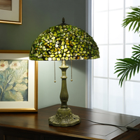 Lampe de bureau en verre teinté, nouvelle couleur, 16 pouces, pour salon, chambre, bureau, café, lampe décorative rétro, lampe à particules de pierre