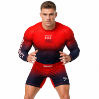 Rashguard à manches longues pour homme avec bande antidérapante en silicone, respirant, durable, soutien musculaire pour l'entraînement de Jiu-Jitsu