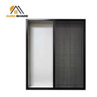 Ajuste perfecto estilo acordeón con marco de aleación de aluminio ventana de malla plisada retráctil mosquitera enrollable Horizontal