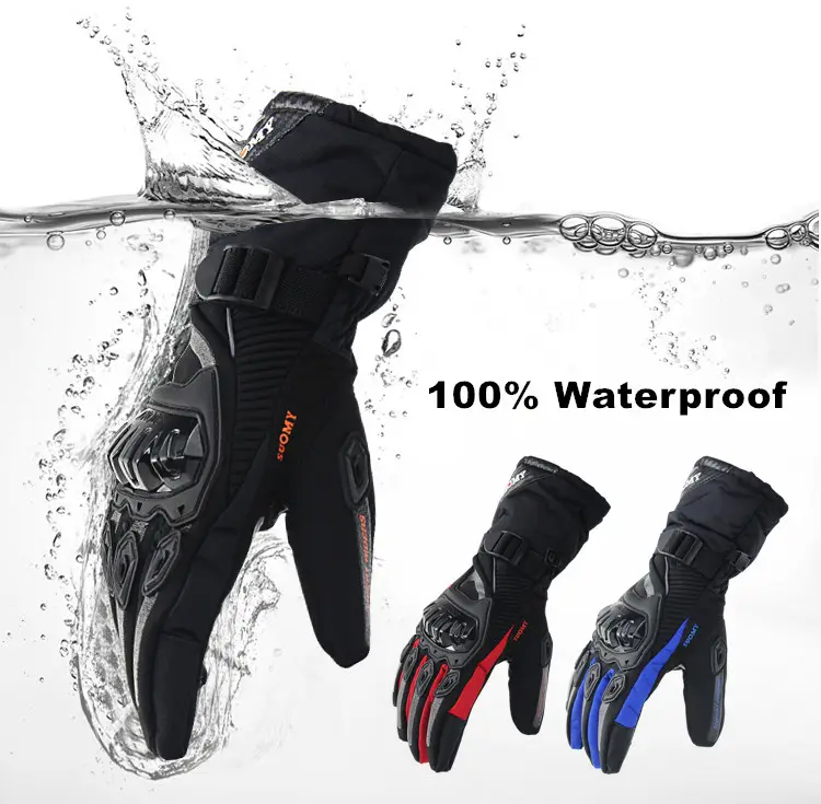 Suomy Winter warm motorcycle gloves 100% Waterproof windproof Guantes Moto Luvas Touch Screen luva motociclista luvas moto