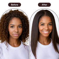 Lisseur et Sèche-Cheveux 2-en-1 à Air Chaud 110000 tr/min, Styler Ionique Professionnel pour Cheveux Secs et Humides, Fer à Lisser