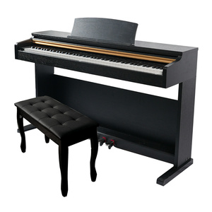 Piano numérique droit portable 88 touches lestées en plastique pour débutants avec pédale de sustain et haut-parleur intégré – Vente directe usine - Product Image 1