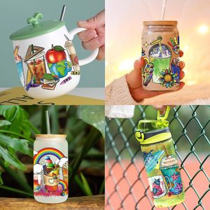 16oz 20oz 24oz UV DTF Envoltório do Copo para Vidro, Transferência Adesivos para Copos Decalques Impermeáveis Esfregue em Transferências para Artesanato Impressão Do <span class=keywords><strong>Vintage</strong></span> - Product Image 6