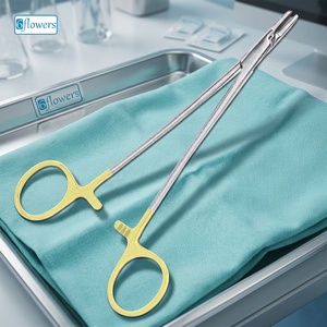 Porte-aiguille chirurgical avec manche jaune pour hémostase, instrument manuel de classe II certifié CE, prix de gros - Product Image 3
