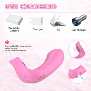 Draagbare Dubbele Vibrator Voor Vrouwen, Afstandsbediening G-Spot En Clitorale Stimulator, Oplaadbare Siliconen Seksspeeltje - Product Image 5