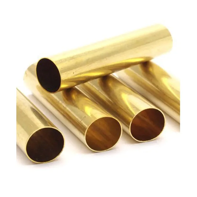 Custom Precision Cut Thick Wall Round Brass Small Diameter Thin Walled Bronze Pipes CNC Lathe Turning Threaded Brass Tubes