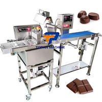 Machine d'enrobage automatique de chocolat de barre de dattes de biscuit de tunnel de refroidissement de nourriture de petite échelle d'acier inoxydable