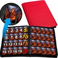Classeur de cartes MIO 20 poches 1280+ en cuir PU avec fermeture éclair, pochettes double face pour cartes TCG et cartes sportives