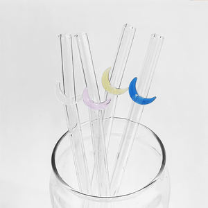 Wieder verwendbares mondförmiges farbiges Glass troh zubehör Umwelt freundlich für Stangen trinker Groß verpackung - Product Image 2