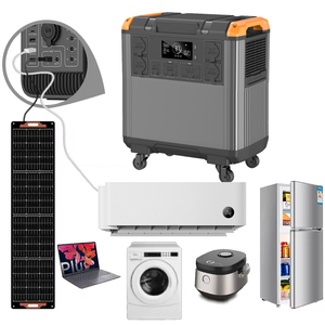Estación de energía portátil LiFePO4 de <span class=keywords><strong>2400</strong></span> vatios, sistema de energía Solar de onda sinusoidal pura de 230V/110V para uso doméstico, generador Solar portátil - Product Image 2