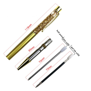 Foglia oro galleggiante penna di modo penna a sfera in metallo per la promozione del prodotto Università souvenir pen display - Product Image 6