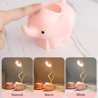 Lampe Led tactile en forme d'éléphant pliable, design Usb, avec variateur, protection des yeux, pour le bureau ou la chambre à coucher, idéale pour la lecture