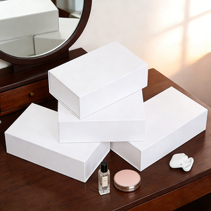 Caja de Cartón Corrugado Plegable Blanca con Logotipo Personalizado, Cajas de Embalaje Magnéticas para Regalos de Perfumes y Cosméticos - Product Image 2