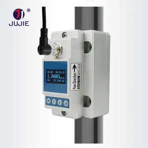 Medidor de flujo de agua ultrasónico, Detector de flujo de ultrasonido portátil Digital, indicador de aceite hidráulico líquido inteligente, tasa de abrazadera de 24V CC