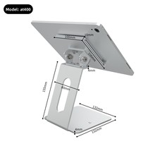 Support de tablette POS en aluminium de qualité supérieure, rotatif, réglable, à fixation murale pour restaurants et commerces de détail