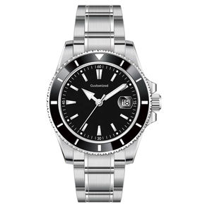 Montre à quartz en acier inoxydable rose doré avec logo personnalisé OEM ODM, mouvement Miyota 2415, montres à quartz classiques de luxe pour hommes avec date - Product Image 4