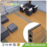 Planches de terrasse en composite Deckking, revêtement de terrasse synthétique en teck, résistant aux fissures, sol extérieur en WPC, gaufrage 3D