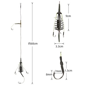 Ensemble <span class=keywords><strong>de</strong></span> pêche à <span class=keywords><strong>la</strong></span> <span class=keywords><strong>carpe</strong></span> européenne avec hameçon, plomb à ressort et cage à appât Dainel, plomb <span class=keywords><strong>de</strong></span> pêche en ligne. - Product Image 3